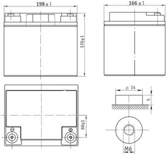 Аккумулятор DELTA HRL 12-45