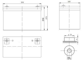 Аккумулятор DELTA HRL 12-90