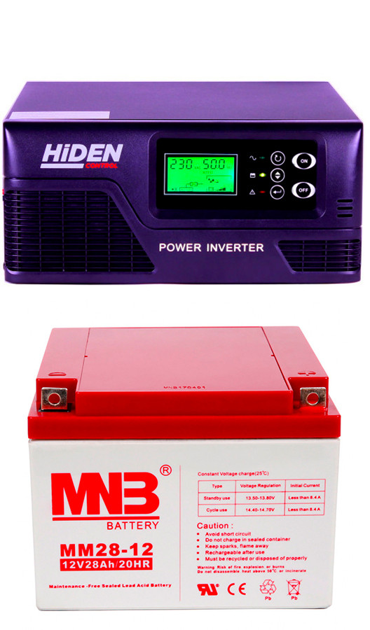 Комплект: ИБП Hiden Control HPS20-0312 + АКБ 28 ампер