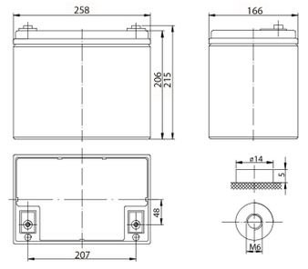 Аккумулятор DELTA DTM 1290 L